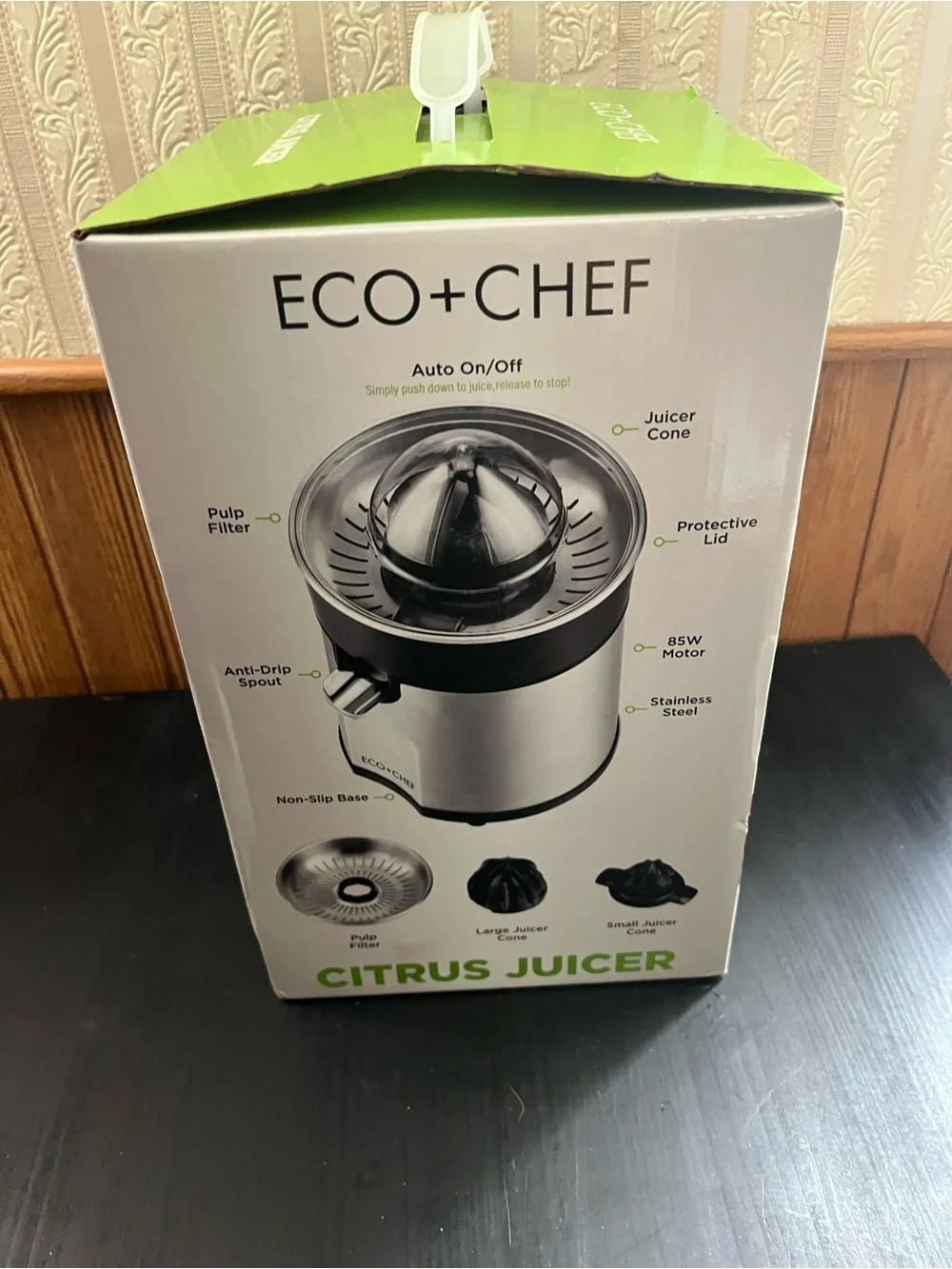 Stainless Steel Citrus Juicer - Black/Silver